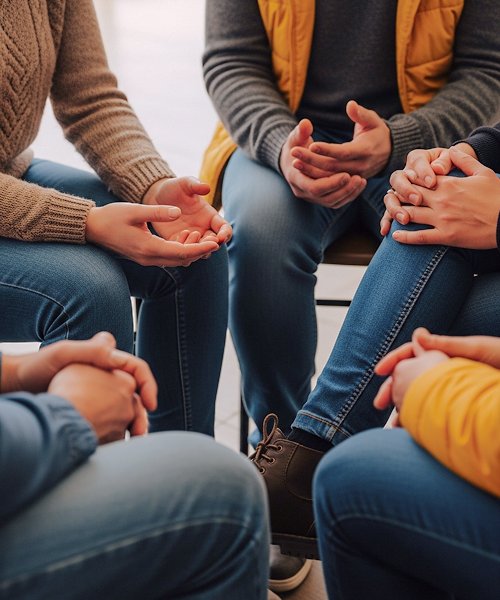 Группа людей на реабилитации